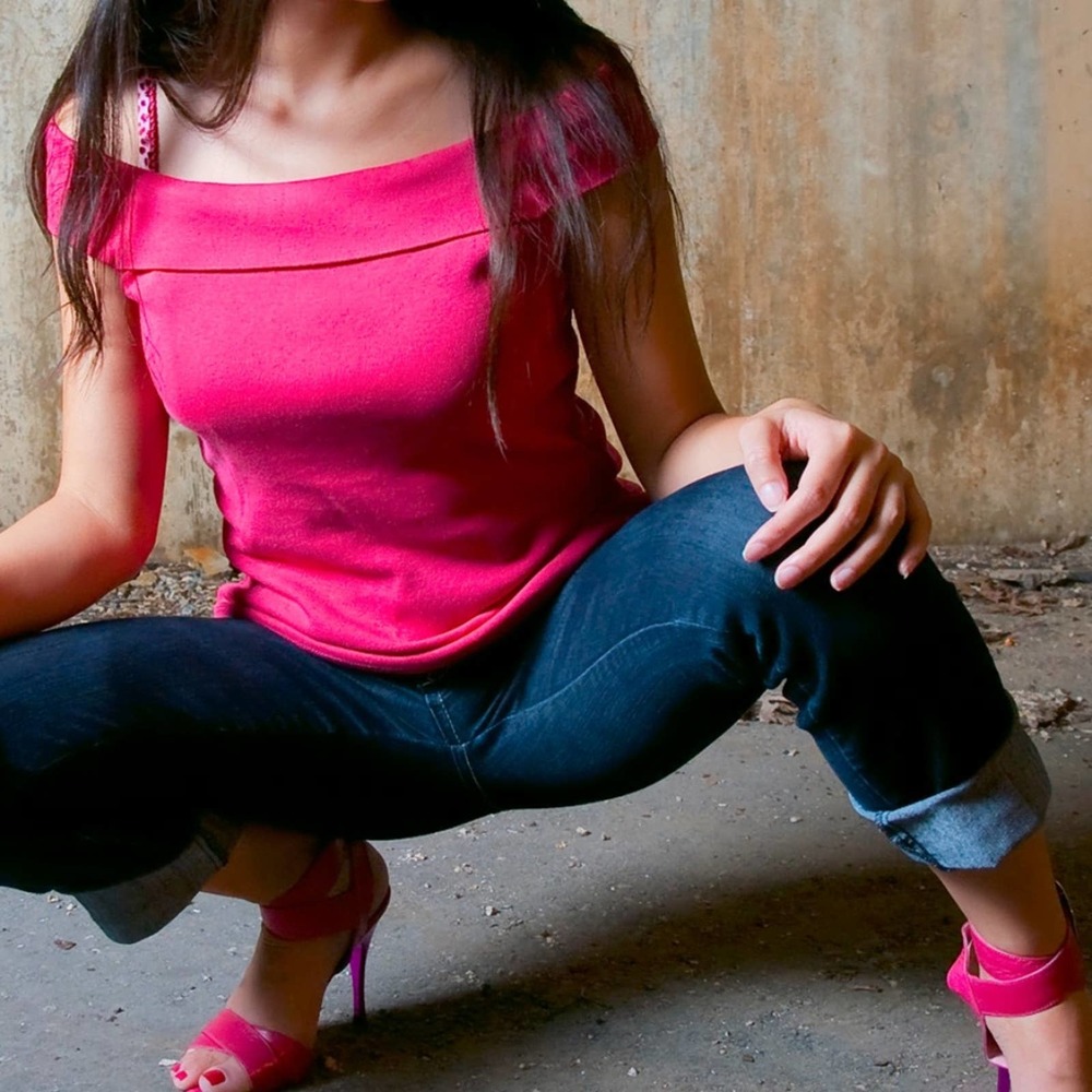 The Limited Pink Off-the-shoulder Top S